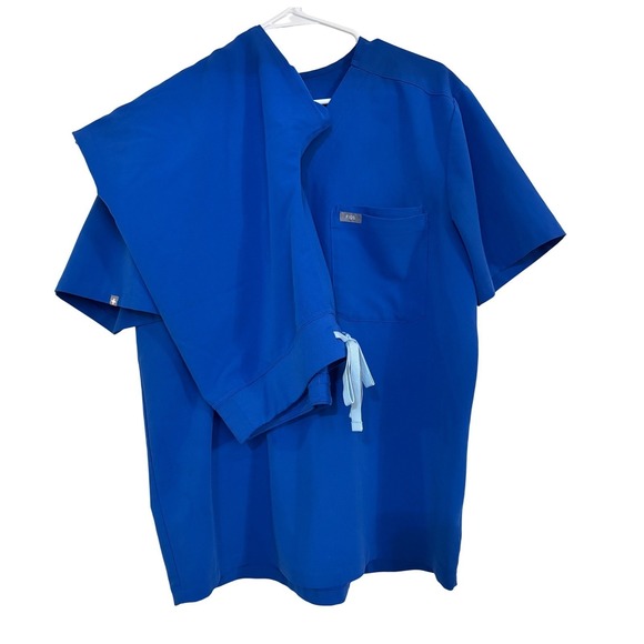 Figs Other - FIGS Technical Collection Blue Scrub Set Top & Pants Womens Size L